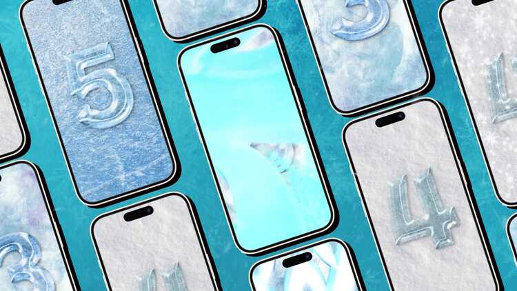 圣诞节冬季雪景垂直过渡PR模板