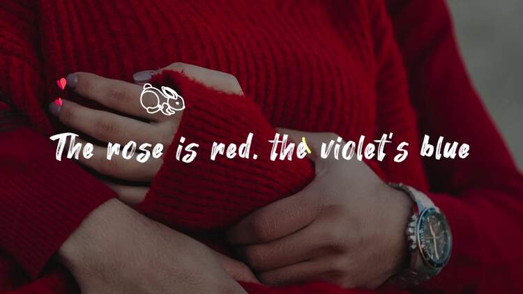 爱情与浪漫歌词标题PR模板