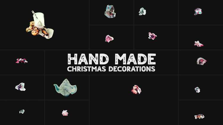 手工制作的圣诞动画fcpx视频模板