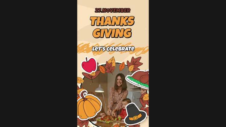 感恩节故事包fcpx视频模板