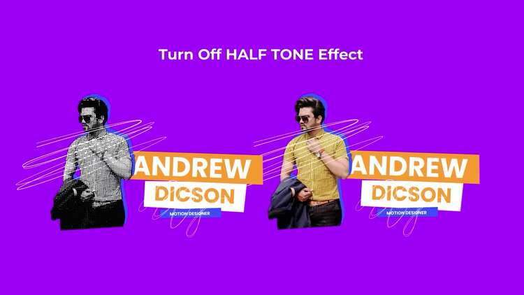 半色调下三分之一fcpx视频模板