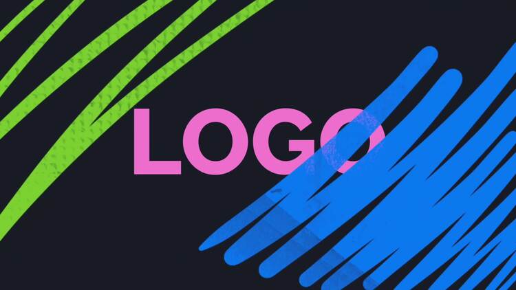 大胆的笔触涂鸦简介fcpx视频模板