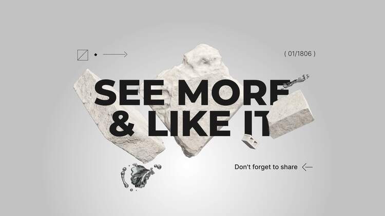 石头液体标题PR模板