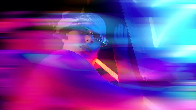 赛博朋克发光效果fcpx视频模板