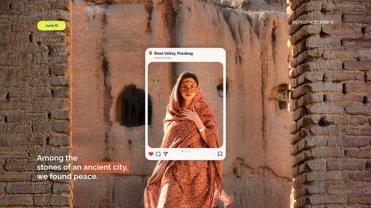 位置定位照片排版AE视频模版