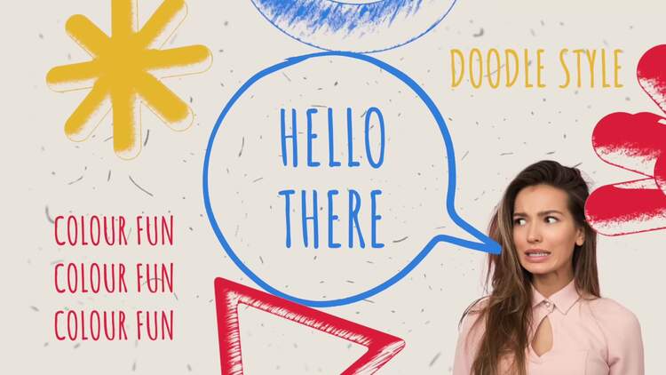 彩色素描演讲引言fcpx视频模板