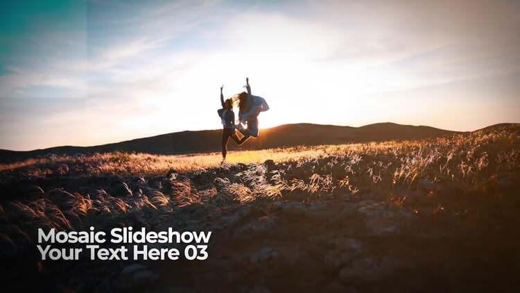 马赛克幻灯片动画fcpx视频模板