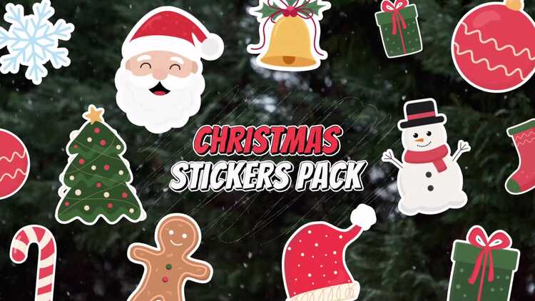 圣诞贴纸包PR模板