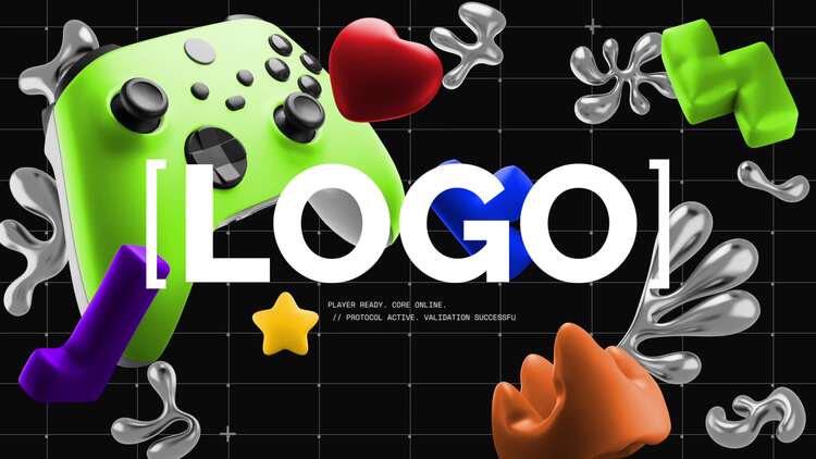 游戏故障直播开场动画AE视频模版