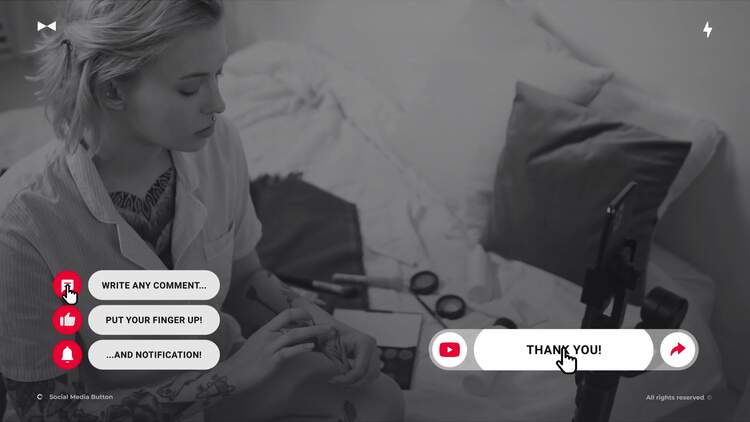 社交媒体按钮PR模板