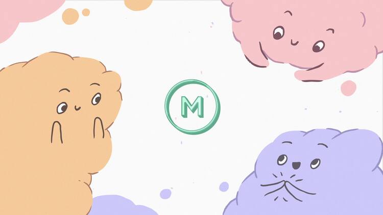 云朵角色标志动画fcpx视频模板