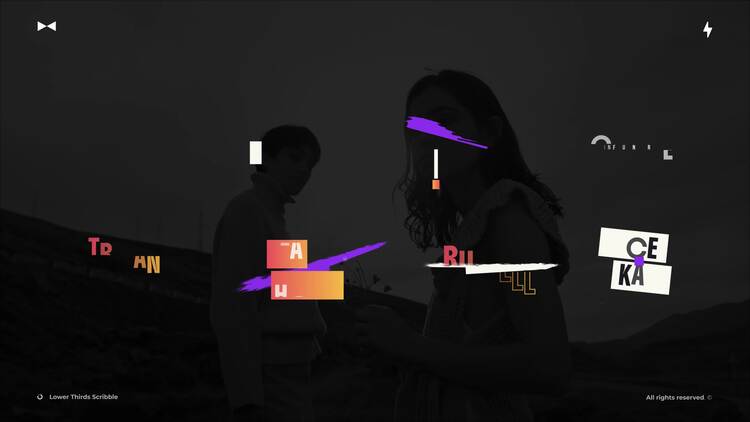 下方三分之一涂鸦AE视频模版