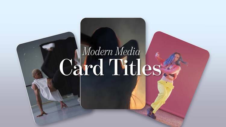 现代媒体卡片标题PR模板