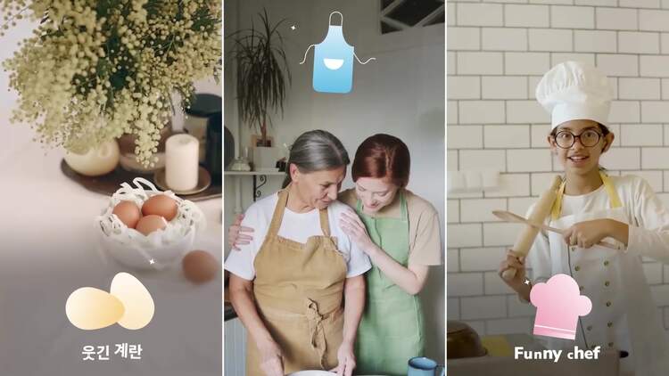 烘焙和烹饪图标及标题动画fcpx视频模板