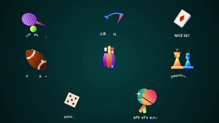 体育游戏图标和标题动画fcpx视频模板