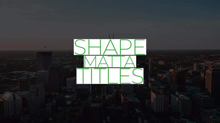 形状哑光标题fcpx视频模板