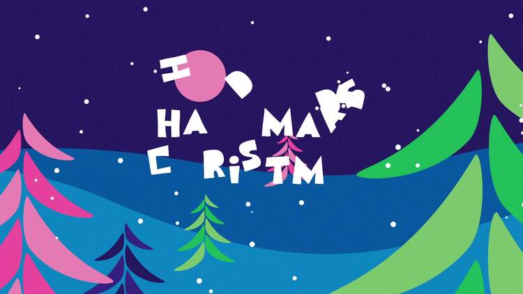 圣诞节字体设计动画fcpx视频模板