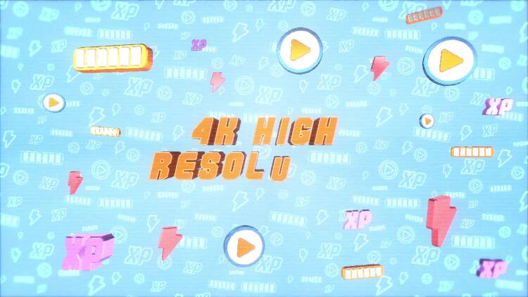 8 位游戏简介动画fcpx视频模板