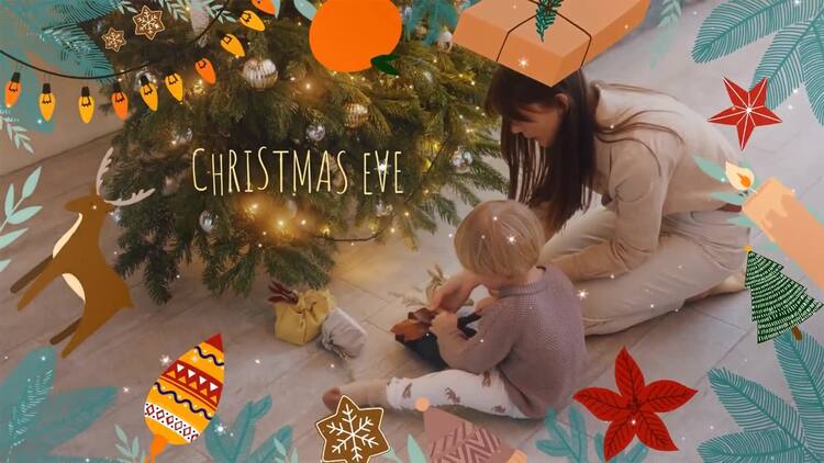 圣诞相框fcpx视频模板