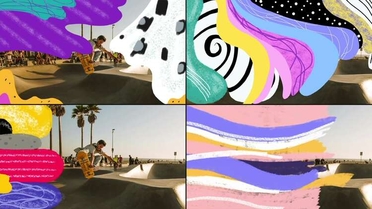 抽象多彩无缝过渡fcpx视频模板