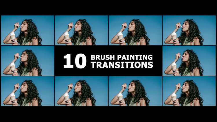 笔刷绘画过渡动画fcpx视频模板