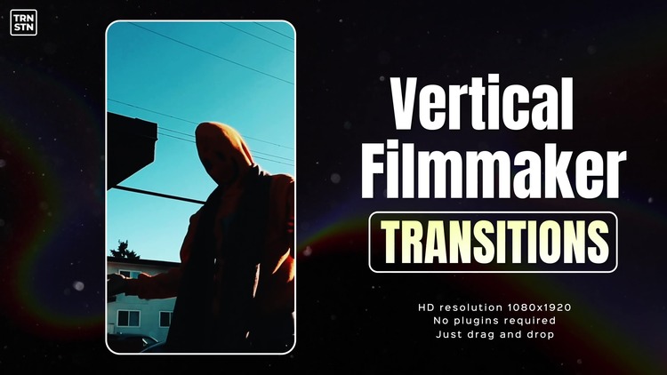 竖屏电影转场特效PR模板