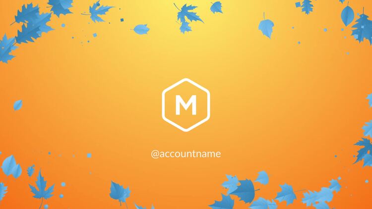 秋季标志动画fcpx视频模板