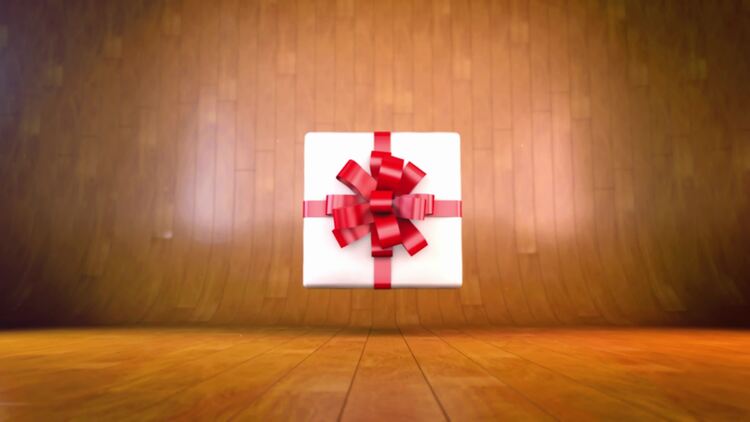 礼盒标志动画fcpx视频模板