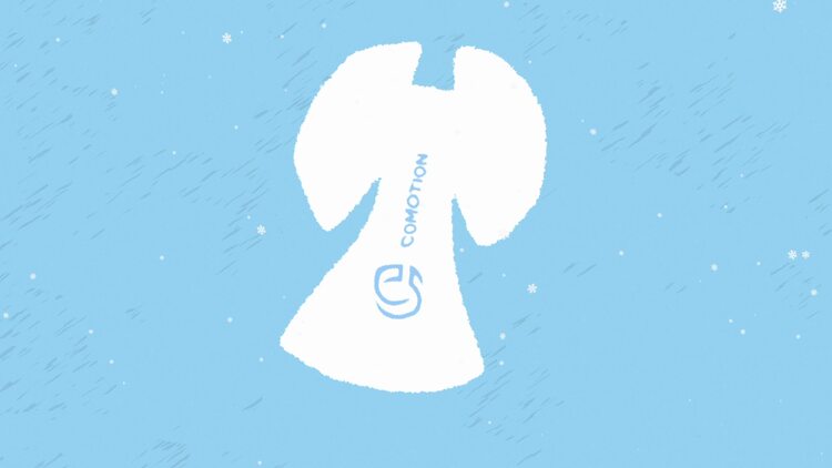 卡通雪天使标志动画fcpx视频模板