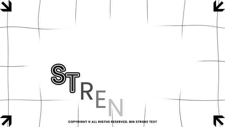 大笔画文本fcpx视频模板