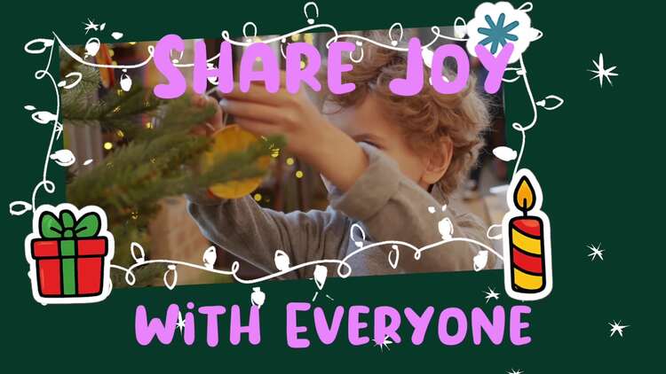 可爱的圣诞节假日介绍fcpx视频模板