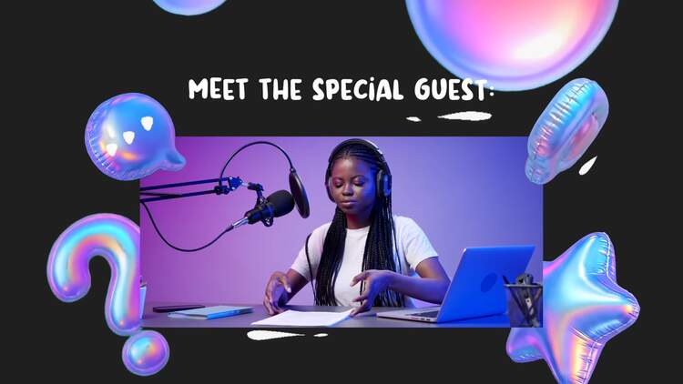 霓虹泡泡播客开场白fcpx视频模板