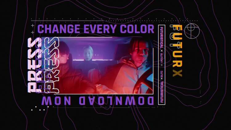 现代动态故障幻灯片动画fcpx视频模板