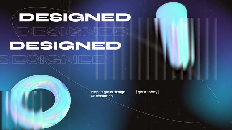 罗纹玻璃效果AE视频模版