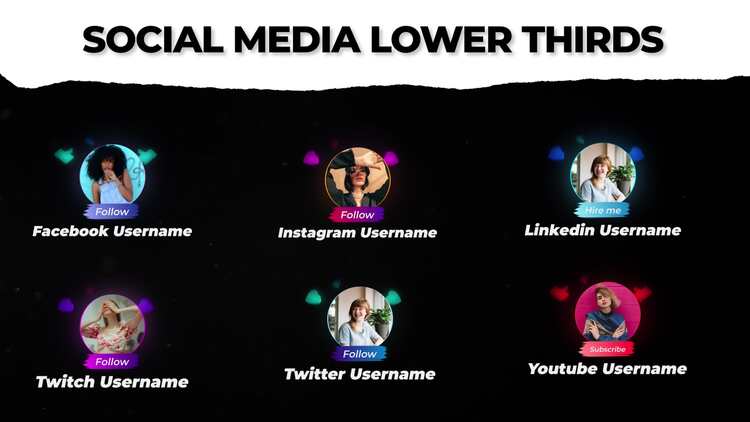 社交媒体推广动画fcpx视频模板