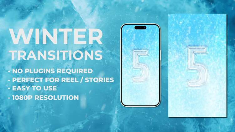 冰霜雪冬季垂直过渡