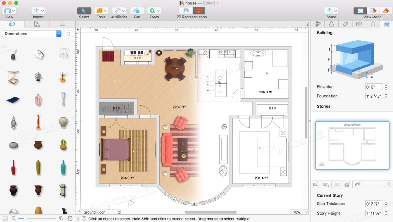 mac版live home 3d pro-Live Home 3D Pro for mac(3D家居设计软件) – Mac下载插图5