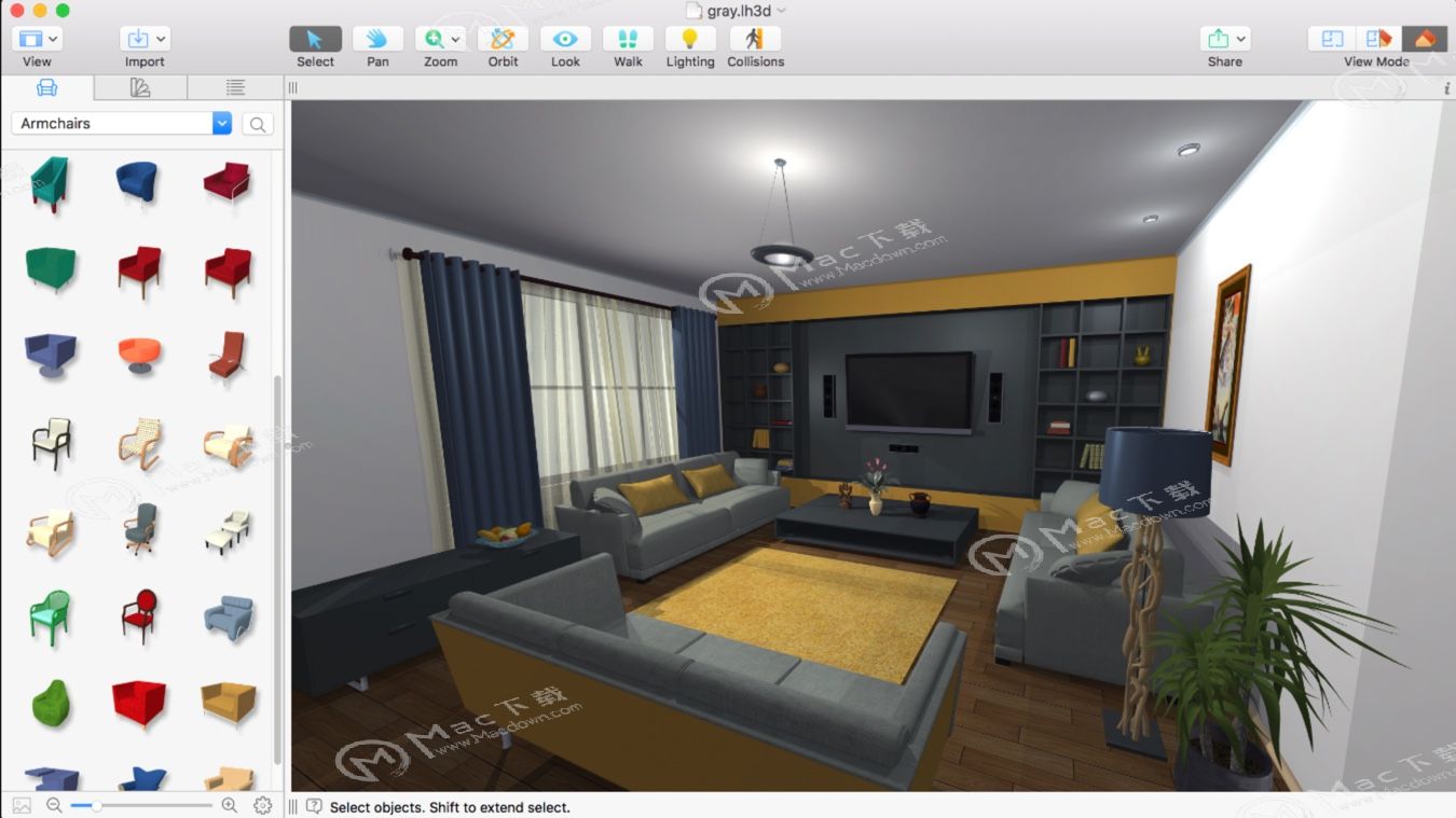 mac版live home 3d pro-Live Home 3D Pro for mac(3D家居设计软件) – Mac下载插图8