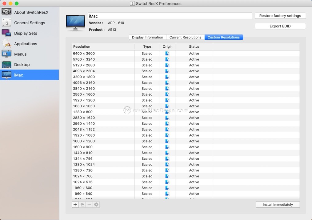 switchresx mac破解版- SwitchResX Mac(mac屏幕分辨率调整工具) – Mac下载插图11