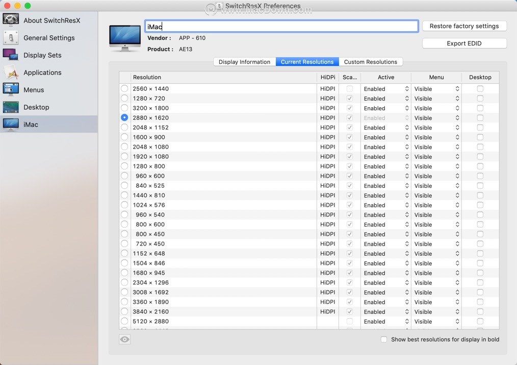 switchresx mac破解版- SwitchResX Mac(mac屏幕分辨率调整工具) – Mac下载插图12