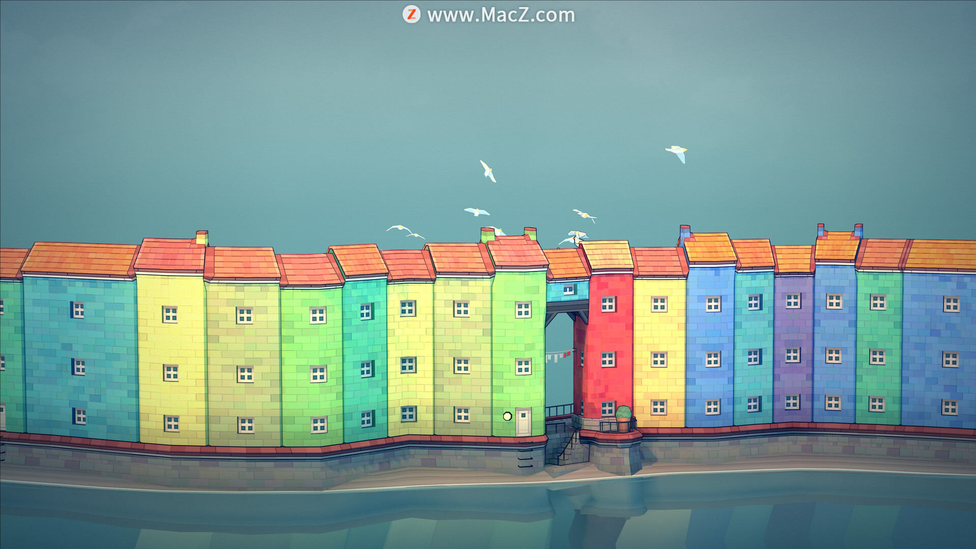 小镇风光 Townscaper for Mac(模拟建造游戏)