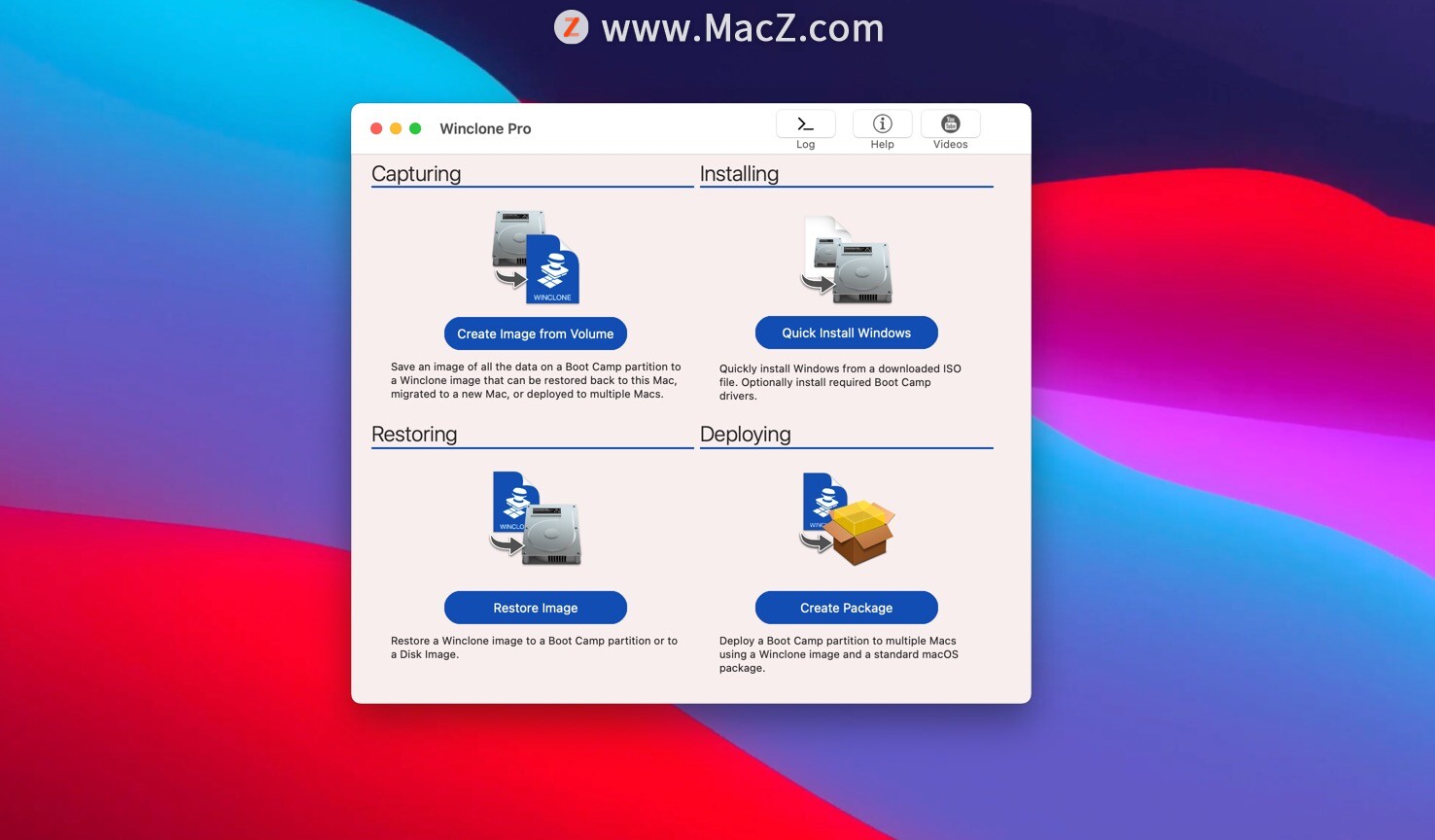 Winclone pro 10破解版-Winclone pro 10 for mac(Boot Camp分区备份还原工具) – Mac下载插图3