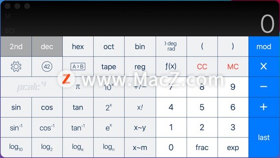 PCalc for mac Mac版-PCalc for Mac(科学计算器)- Mac下载插图2