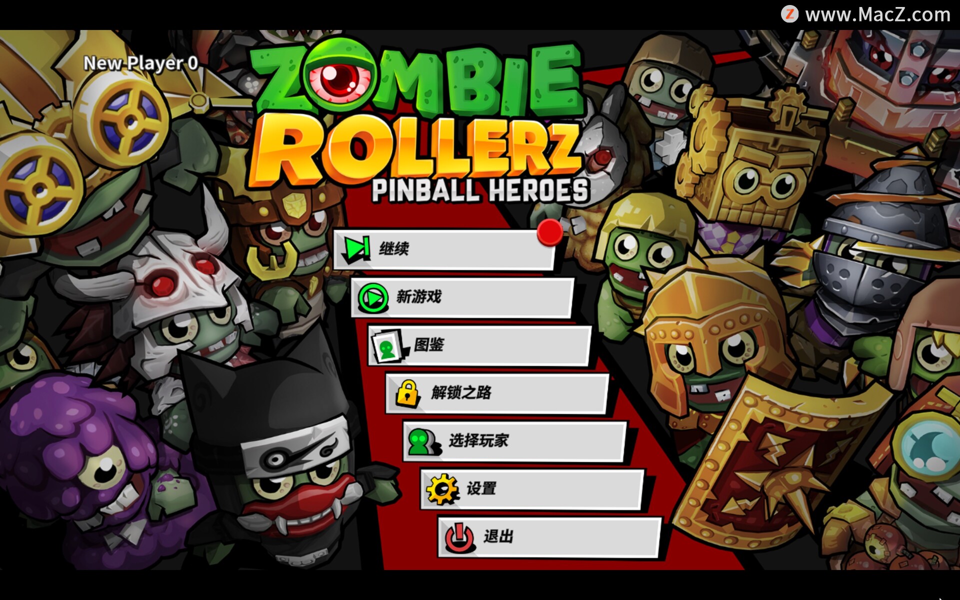 Zombie Rollerz: Pinball Heroes Mac (弹球英雄塔防类游戏) 