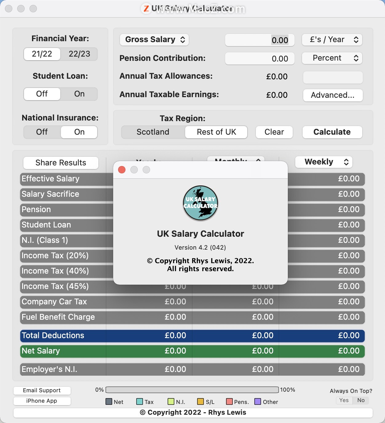 UK Salary Calculator破解版下载-UK Salary Calculator for Mac(工资计算器)- Mac下载插图3