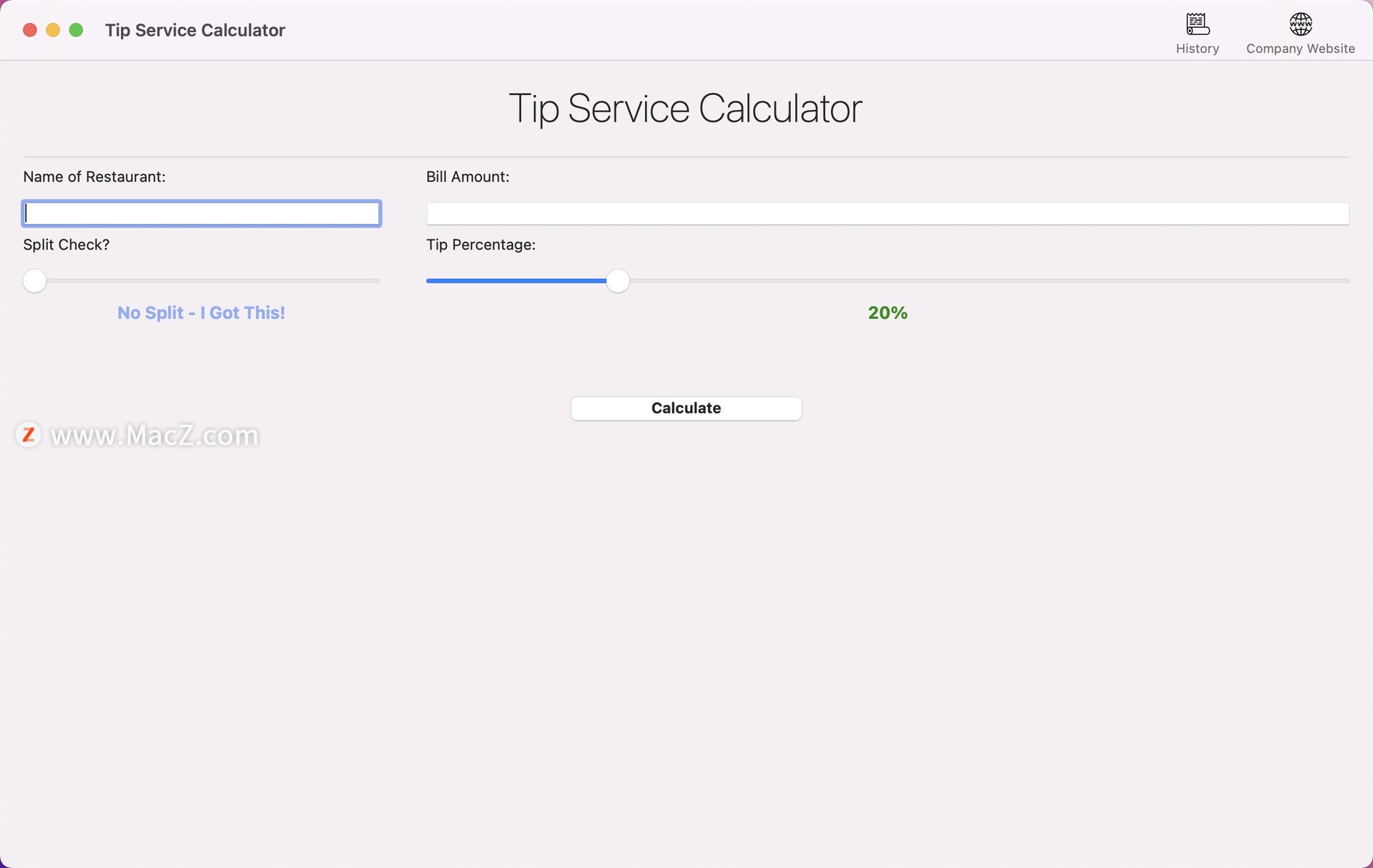Tip Service Calculator 下载-Tip Service Calculator for mac(小费计算器)- Mac下载插图3