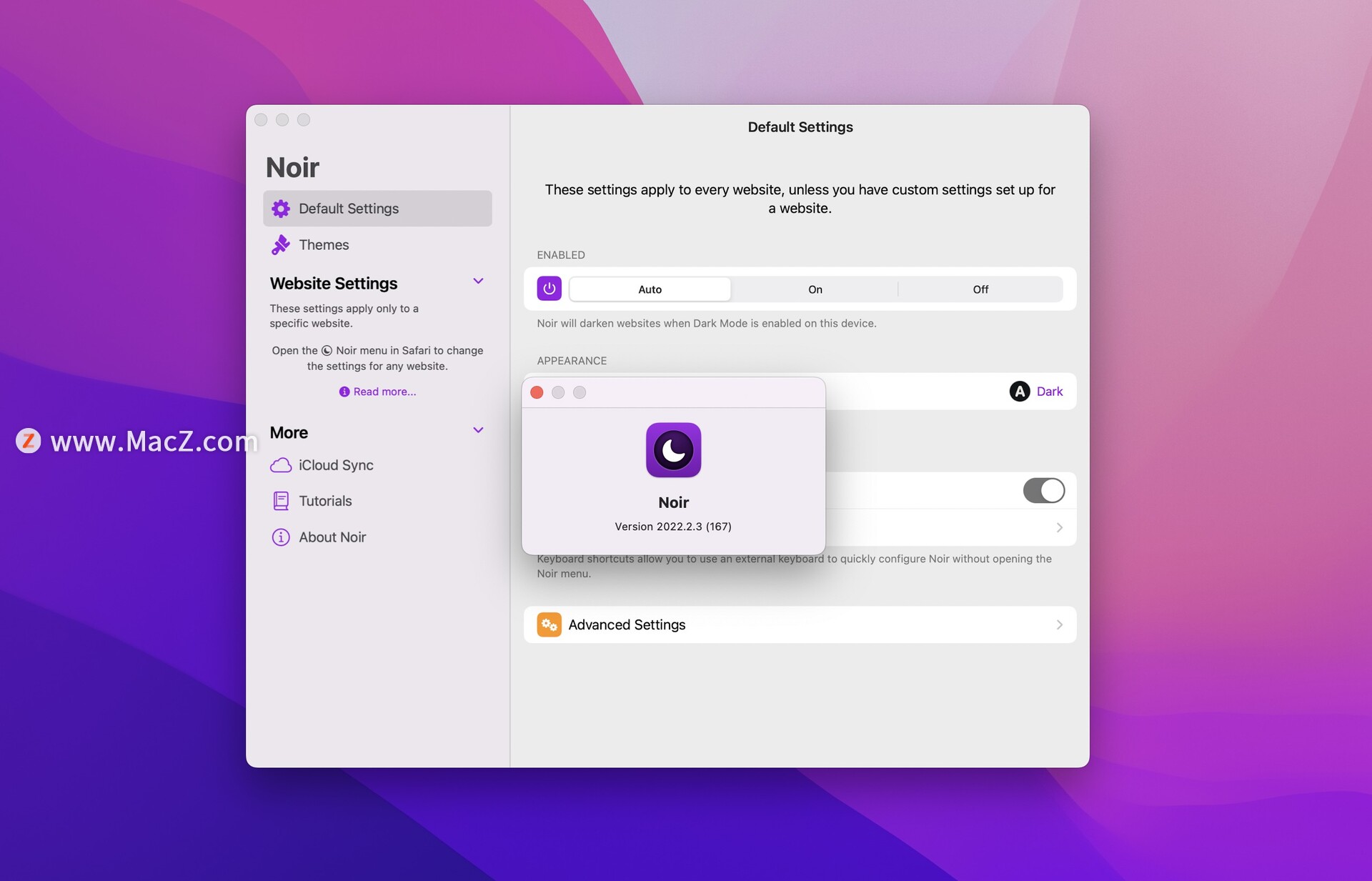 Noir 破解版下载-Noir for Mac(Safari暗模式添加插件)- Mac下载插图1