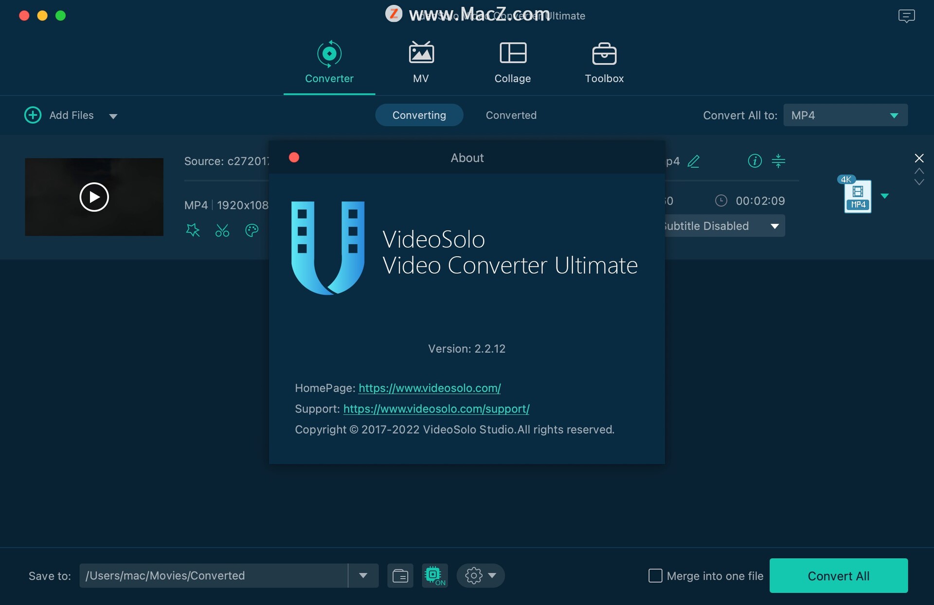 videosolo video converter ultimate mac-VideoSolo Video Converter Ultimate Mac(视频转换器)- Mac下载插图1