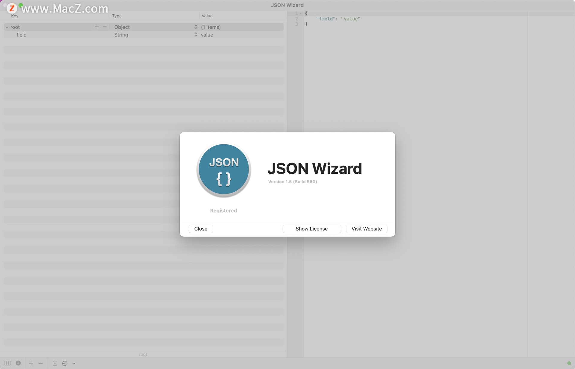 JSON Wizard 破解版-JSON Wizard for Mac(JSON编辑工具)- Mac下载插图1