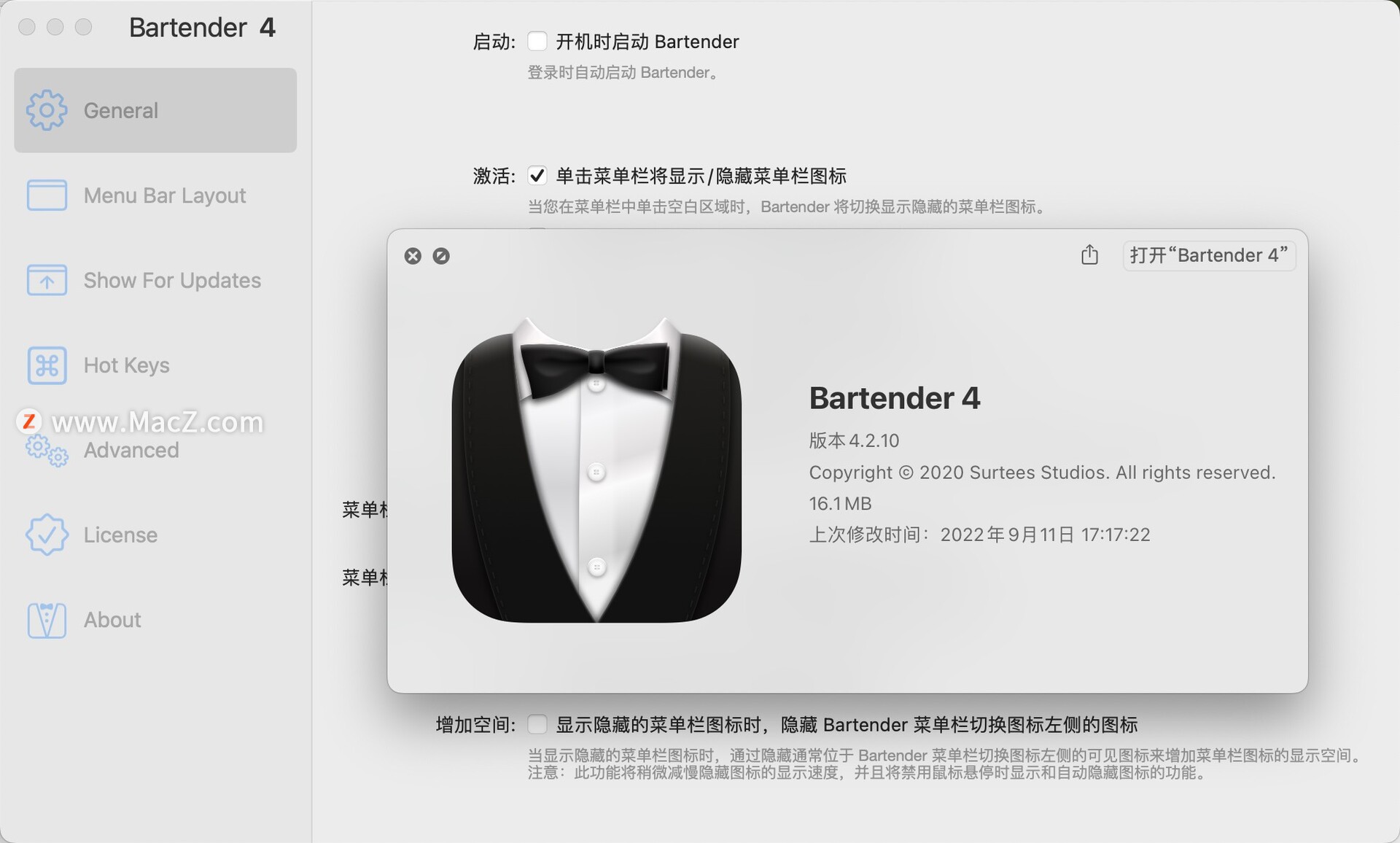 Bartender 4破解版-Bartender 4 for Mac(菜单栏应用管理软件)- Mac下载插图1
